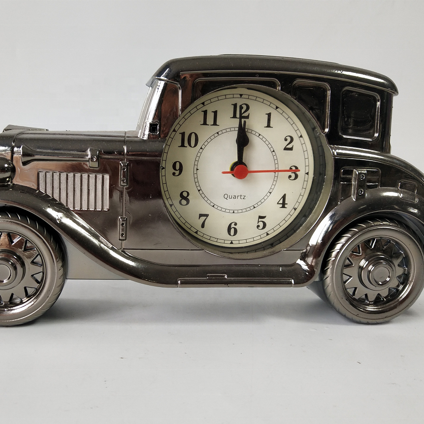 New Design Battery Operated Creative Gift Table Desktop Clock Vintage Car Alarm Clock